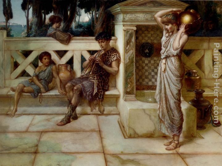 William Holmes Sullivan The Flute Player the gentle music of a by-gone age